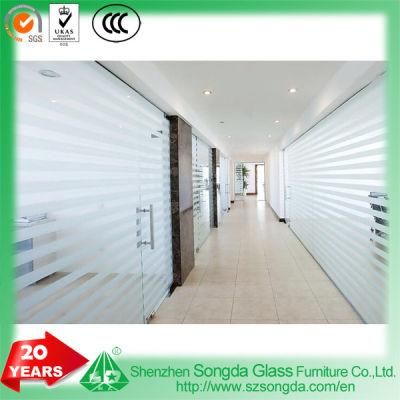 Aluminium Frame with 6 Tempered Glass for Sliding Door /Partition
