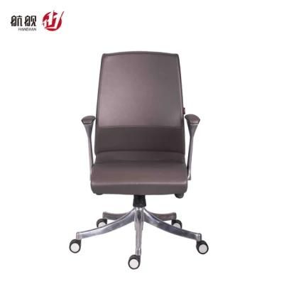 Italian Design Leather Swivel MID Back Office Chair for Visitor