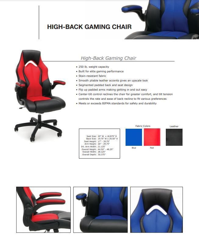 Faux Leather Office Furniture Racing Massage Ergonomic Gaming Chair