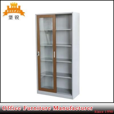 Customized Manufacture Office Furniture Glass Slider Door Metal Cupboard