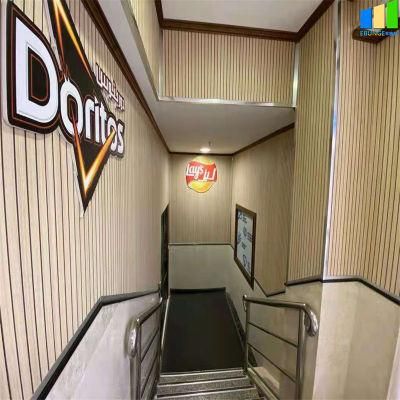 Hall Corridor Interior Paneling Decorative Wood Grooved Fireproof Acoustic Panel