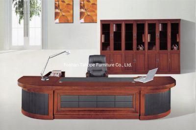 Large-Size Classic Office MDF Arc-Shaped Executive Desk