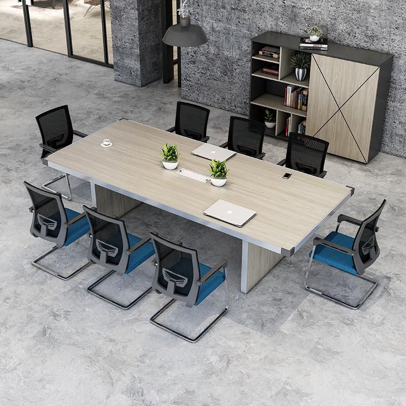 New Arrival Modern 2.4m Banquet Boardroom Melamine Office Meeting Conference Table