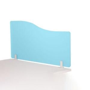 6mm Thickness Plastic Desk Divider Acrylic Rounded Corner Desktop Divider