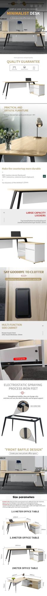 MDF Wood Table Modular Furniture Cheap Office Executive Desk