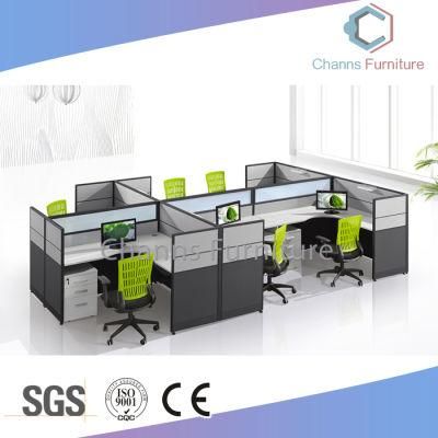 Factory Six Seats Wooden Furniture Office Cubicles (CAS-W606)