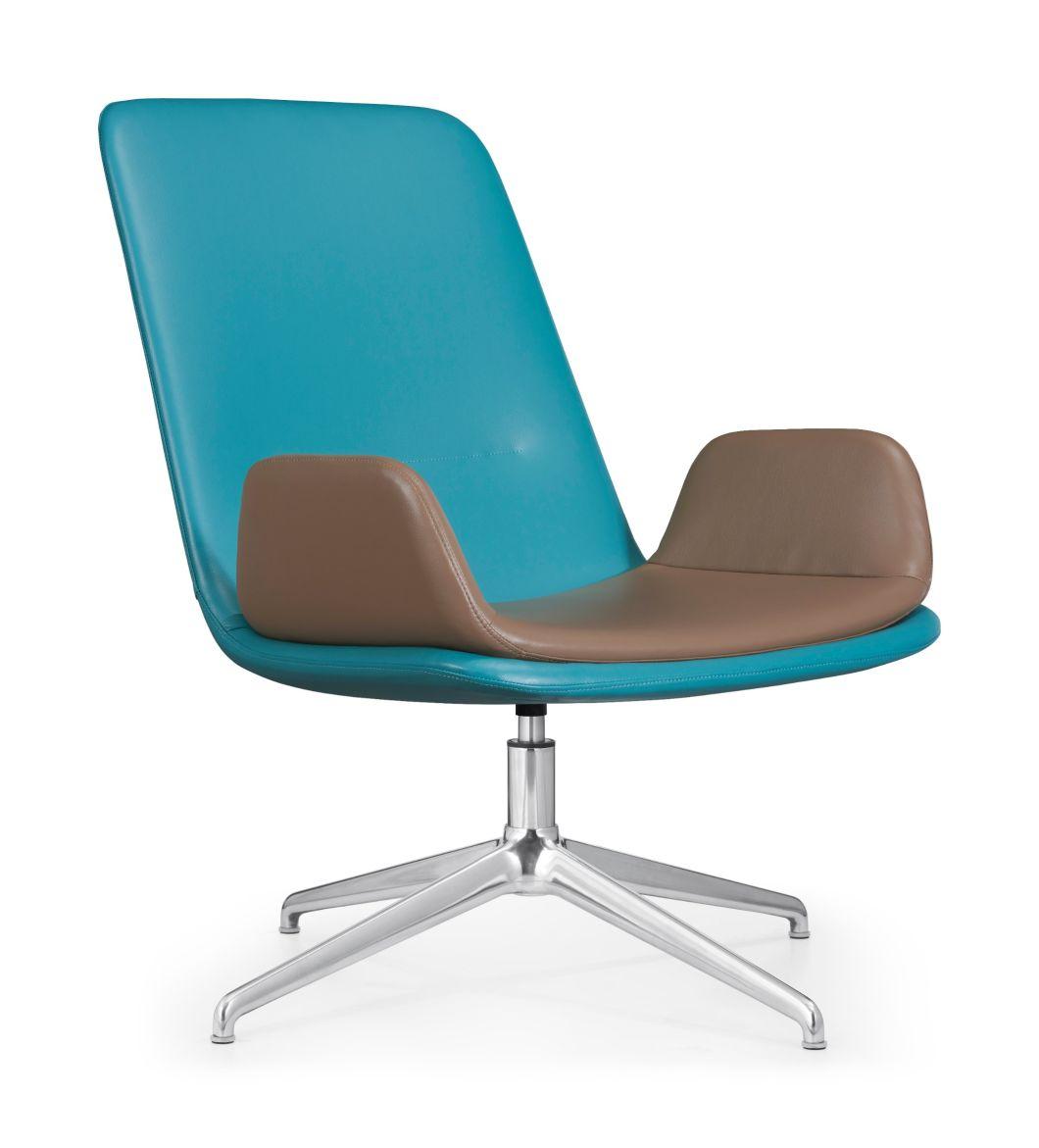 Fashion Leisure Lounge Seating Middle Classic PU Leather Boss Manager Executive Ergonomic Eco-Friendly Home Office Chair