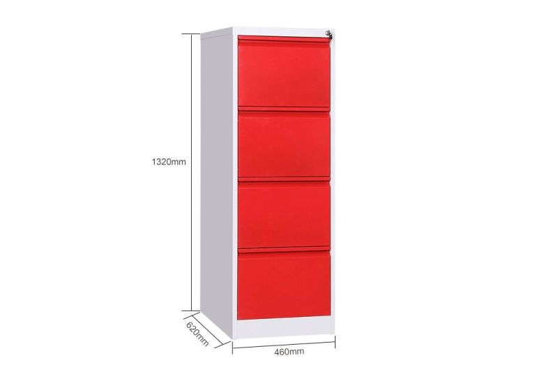 G Handle Vertical 4 Drawers Steel Filing Cabinet Made in China