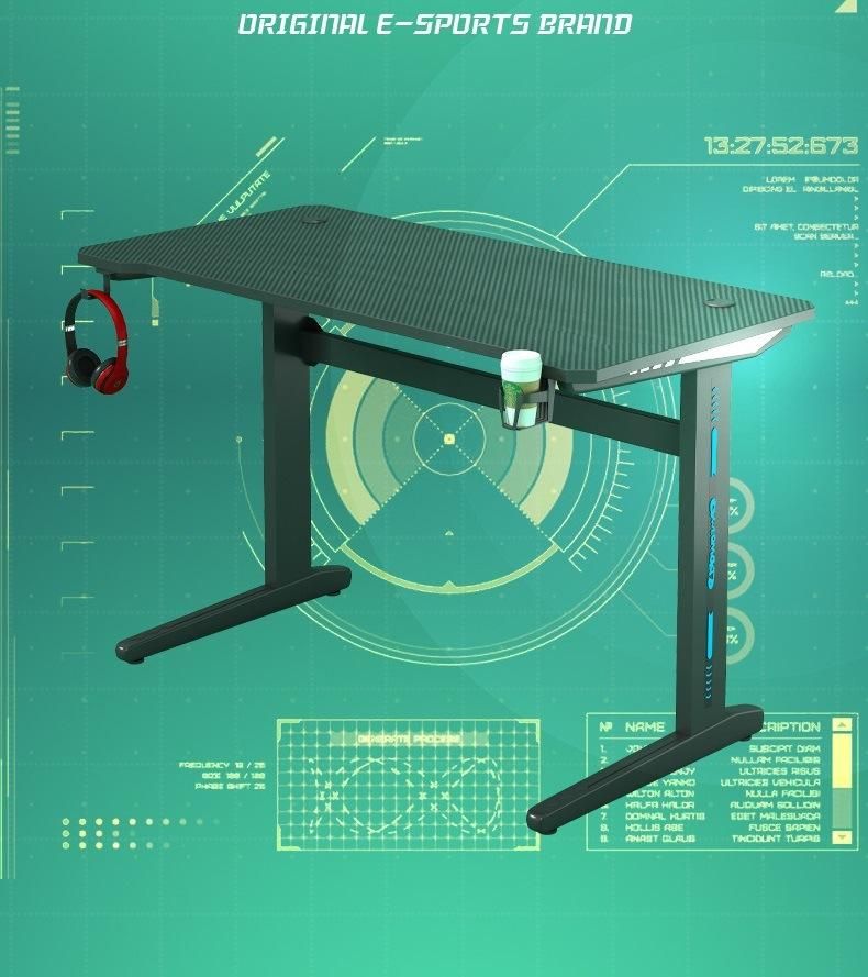 Elites New Model Design Fashionable with RGB Light E-Sports Game Desk Game Table