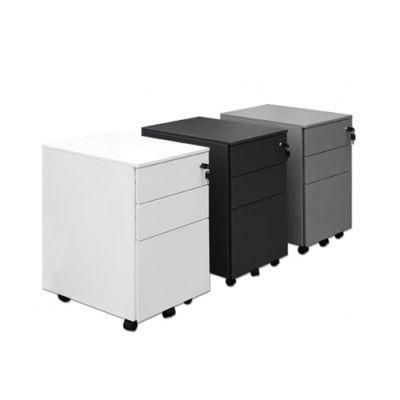 Best Quality 3 Drawer Metal Filing Cabinet Steady Structure Office Movable Mobile Short Cabinet