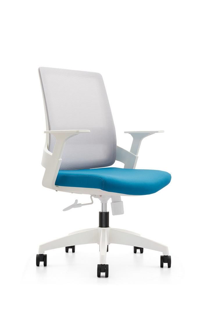 Reinforced Glass Fiber European Standard En1335 BIFMA Medium Back Staff Modern Fabric Office Swivel Chair