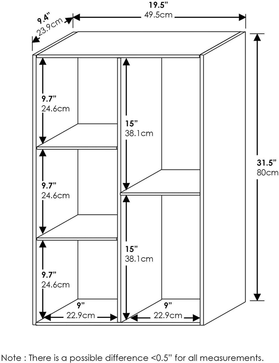 5-Cube Open Shelf Bookcase Bookshelf Bookshelves for Home Office