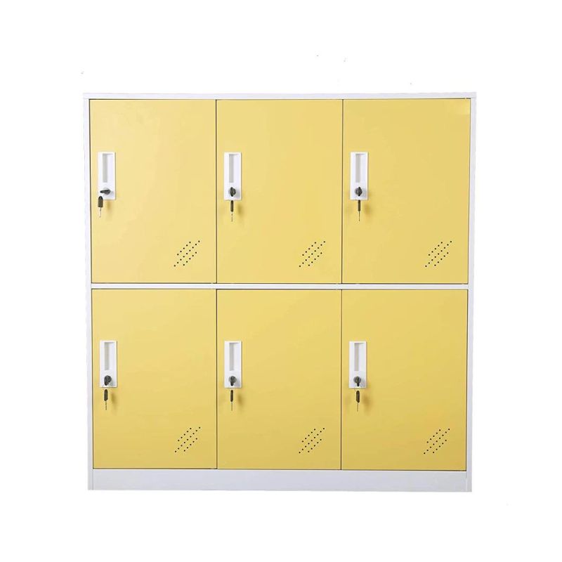 Hot Sale Steel Metal Lockers 6 Door Storage Locker for Gym Home Hotel