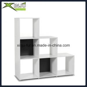 White/Black Functional Wooden Cube Shelf (6 compartments)