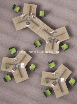 Executive Office Desk Partitions Division Table Furniture Designs Three 3 Staffs