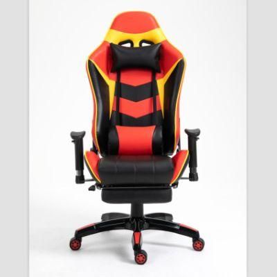 Leather Reclining Gaming Chair with Footrest Like Iron Man