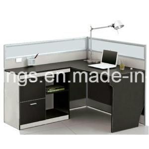 L-Shape Side Cabinet Partition Support Office Table