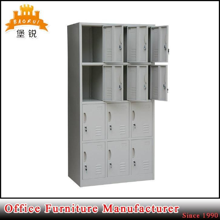 Fas-031 Powder Coated 12 Door School Clothing Cabinet Furniture Metal Locker