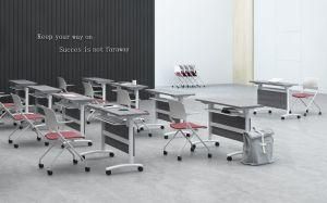 Single Office School Student Folding Training Table Desk with Wheels