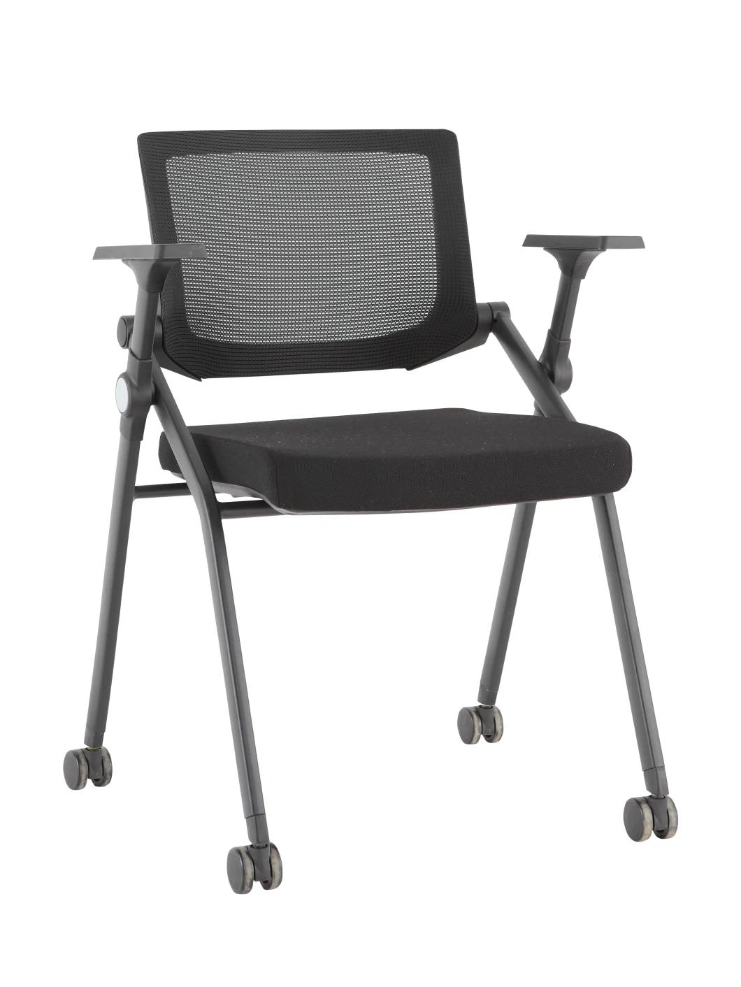 Foldable Office Chairs with Tables Leather Chairs Meeting Chairs