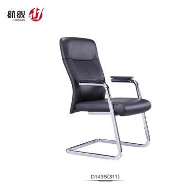 New Guest Chair Black Leather Meeting Room Chair Office Furniture Visitor Chair