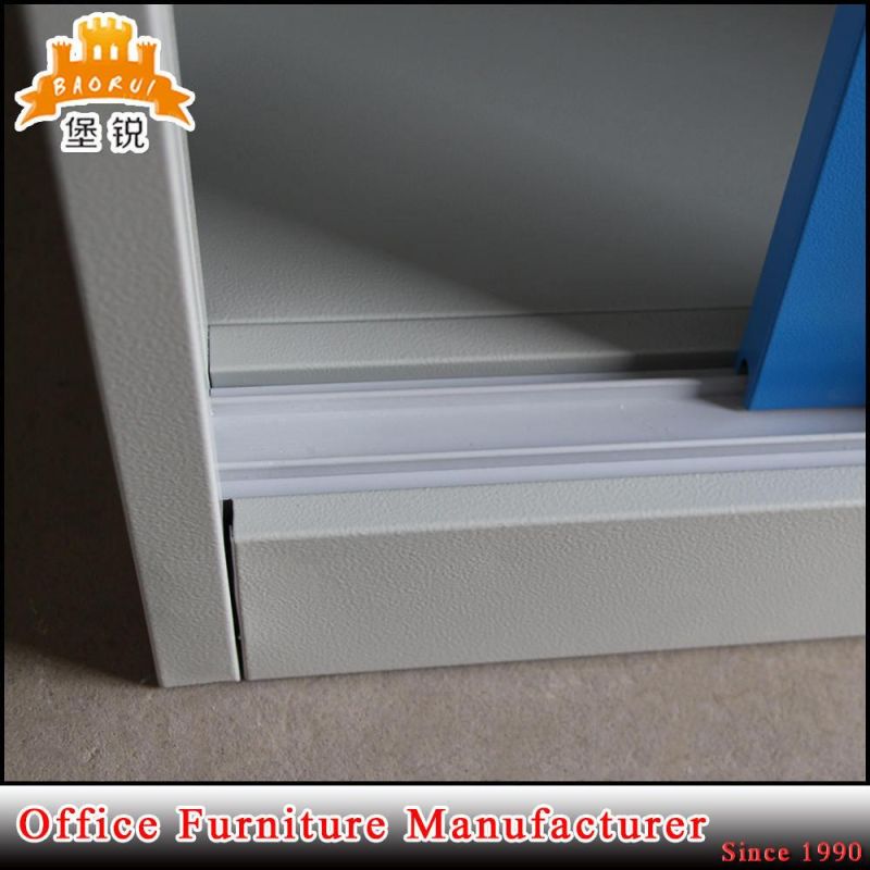 Luoyang Factory Metal Two Sliding Door File Cabinet Steel Cabinet