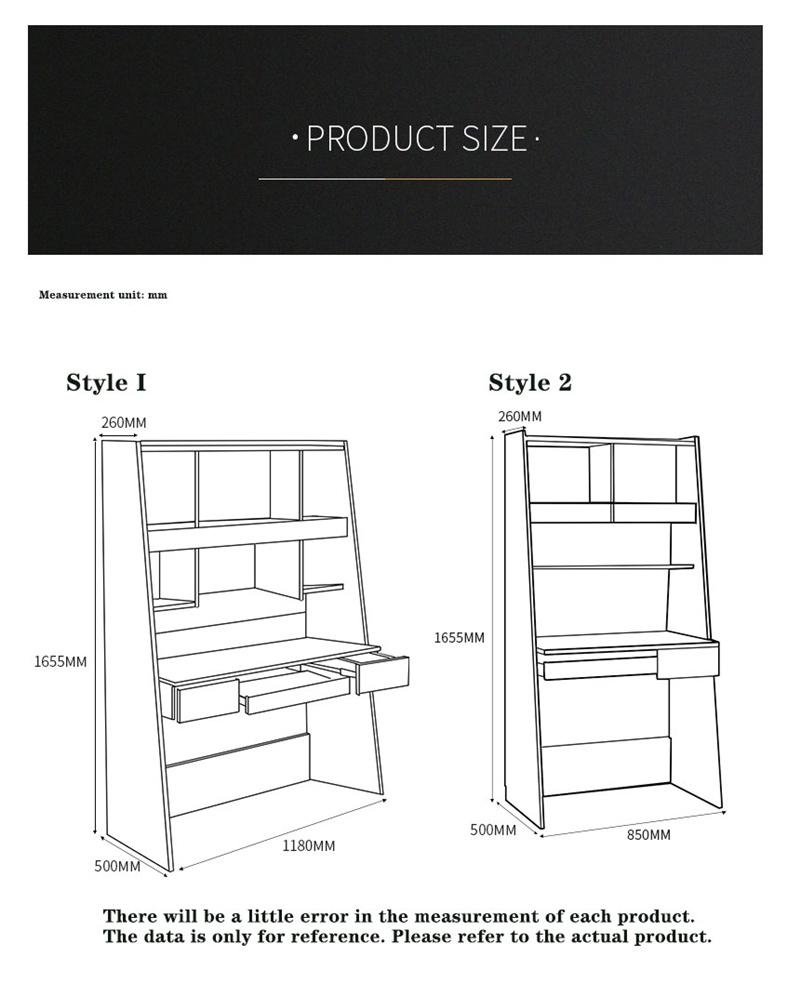 2020 Manufacturers of Wood Furniture Center Computer Desk Conference Table with Bookshelf Drawer