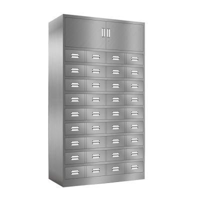 36 Drawers Stainless Steel Hospital Pharmacy Multi Drawers Drug Cabinet