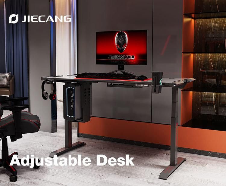 Jiecang Amazon Hotsell Computer Gaming Table Gaming Desk with RGB Lighting
