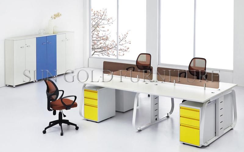 High Quality Modern Design 4 Seat Cubicles Office Workstation with File Cabinet (SZ-WSA030)