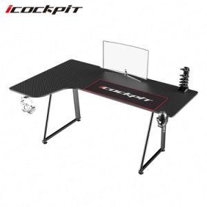 Hotsale Computer Desk E-Sports Racing Style Game Desk Table L Shaped Gaming Desk