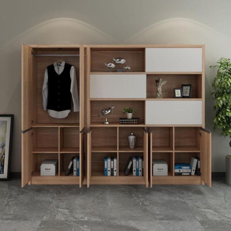 Long Term Hot Sale Modern Design MDF Wooden 6 Doors Office File Cabinet Bookshelf