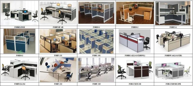 Modern Office Partition with Overhead Cabinets (FOHUS-1)