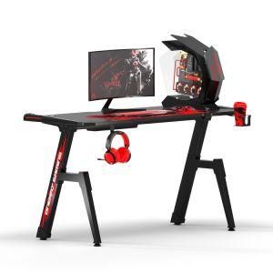 Visky Foshan Professional Design Adjustable Gaming Computer Desk Table with Multi Colored LED Lights and Cup Holder