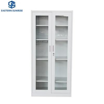 High Quality Matel Furniture Filing Cabinet with Glass Door