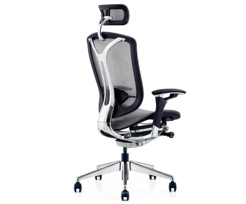 Fabric Mesh Type Office Chair with Metal Chrome Finished Frame