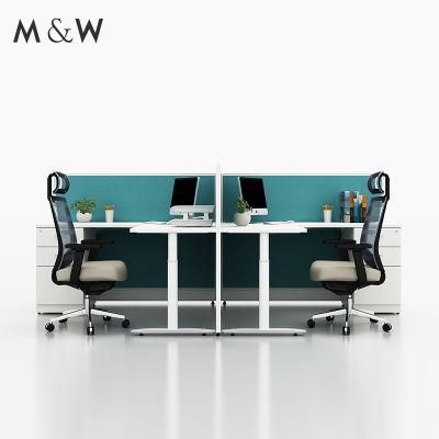 Promotion Wooden Partition Design 2 Seater Desk Cubicle Office Workstation