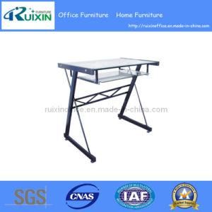 Elegant Steel Office Desk with Glass Top (RX-8508A)