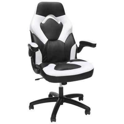 White Mesh Revolving Gaming Office Chair with Movable Wheels