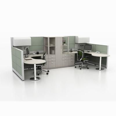Contemporary Appearance Aluminum Partition Office Cubicle Panel Workstation with Overhead Bin