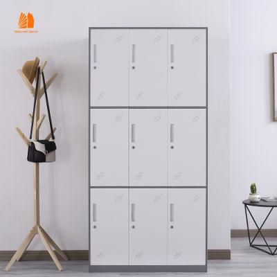 9 Doors Steel Almirah/Metal Folding Clothes Wardrobe