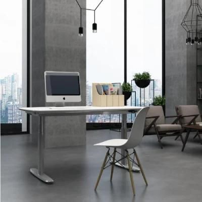 Carton Export Packed Made in China Wooden Furniture 2 Legs Adjustable Desk