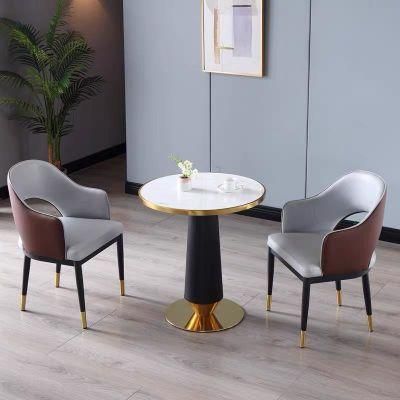 Nordic Minimalist Living Room Negotiation Artificial Marble Coffee Table