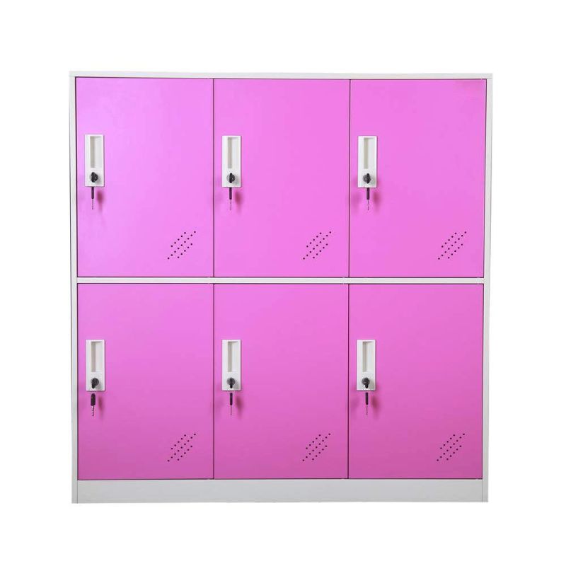 Hot Sale Steel Metal Lockers 6 Door Storage Locker for Gym Home Hotel