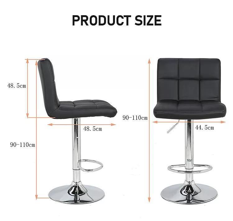 Red Swivel Bar Chair Without Wheels