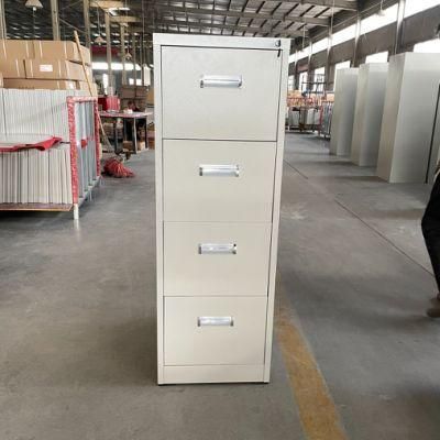 Factory Sale Office Vertical 4 Drawer Steel Archives Storage Card Box Filing Cabinet