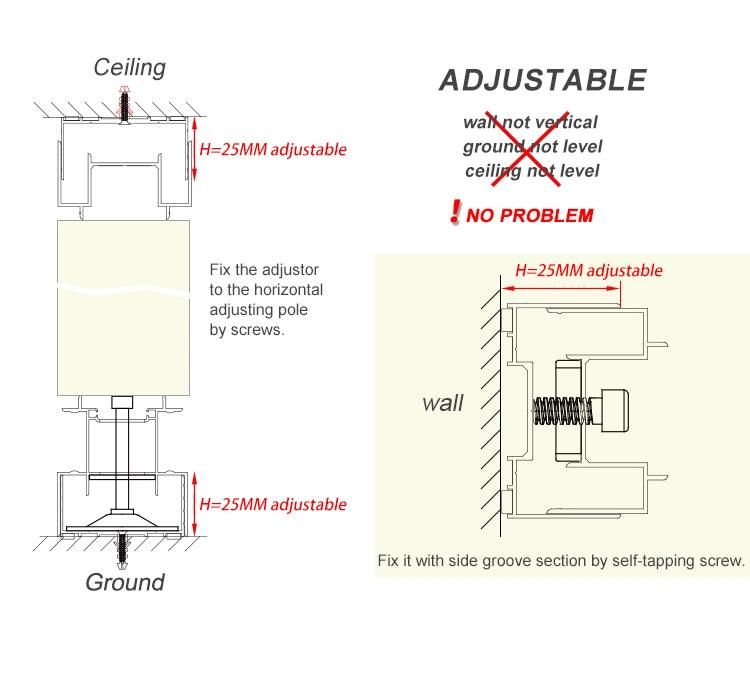 Aluminum Partition Frame Profiles for Aluminium Office Partition Glass Wall