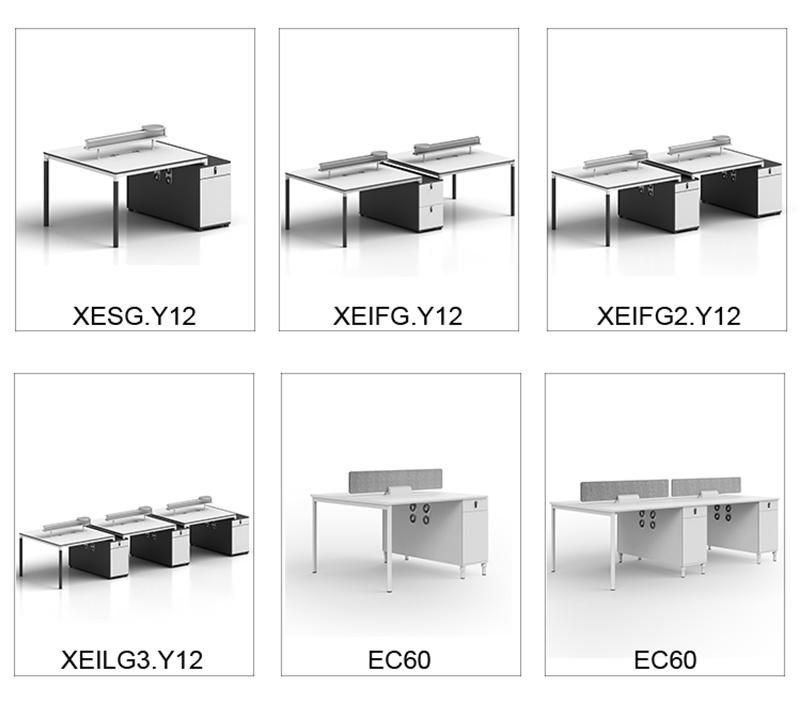 High Quality Office Deak Furniture White Modern Office Six Person Workstations