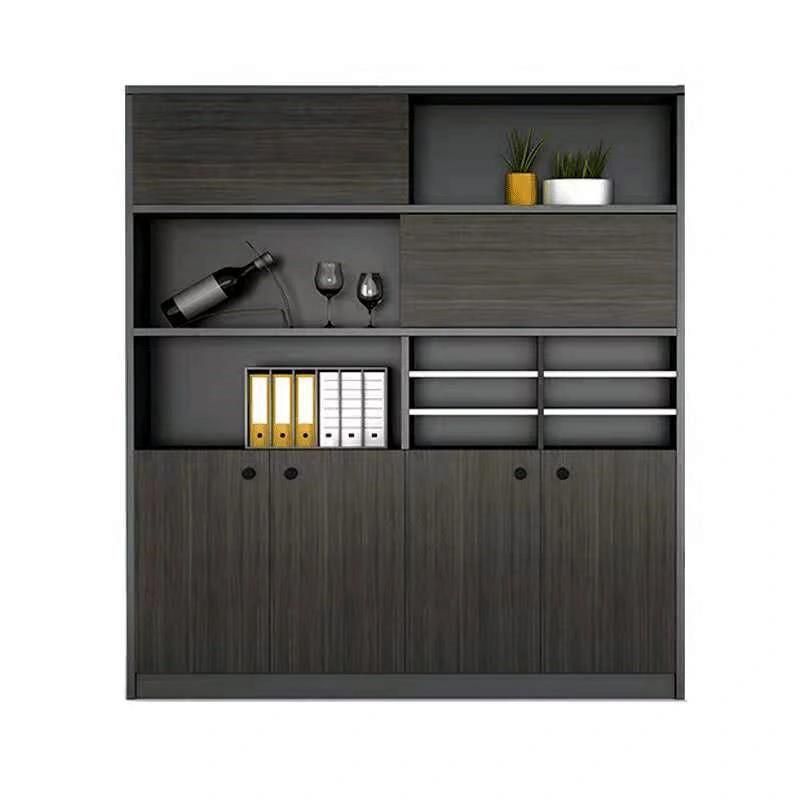 Modern Home Office Display 4 Door Book Shelf Wardrobe File Cabinet