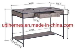 Computer Desk Home Office Writing Desk with Storage Shelf, Industrial Office Desk with 4-Tier Shelves